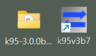 K95 3.0 Beta 7 folder and shortcut to K95