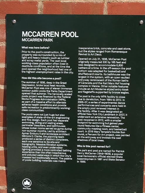 Mccarren pool historical marker